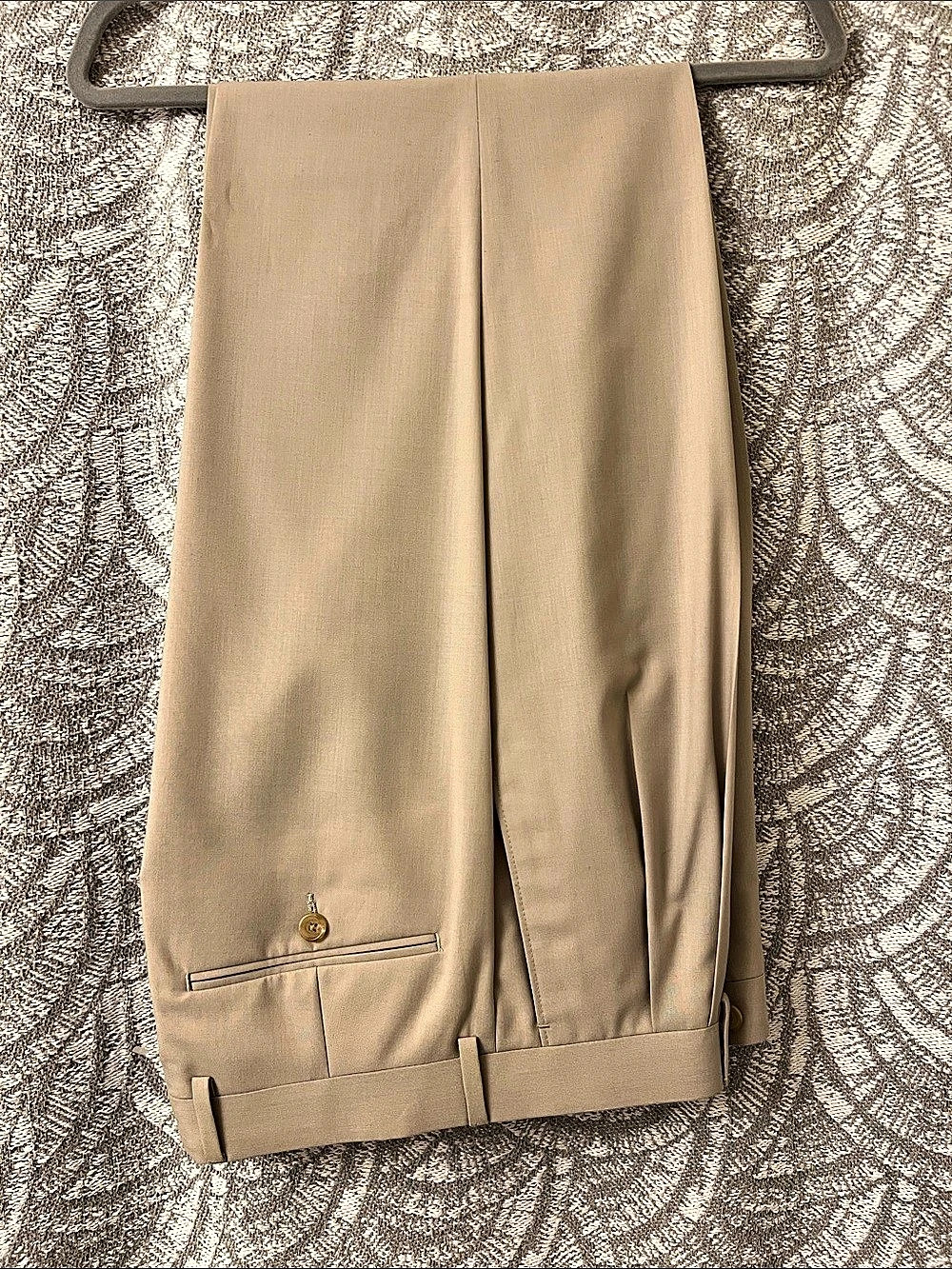 Ralph Lauren Modern Fit Tan Pleated Trousers